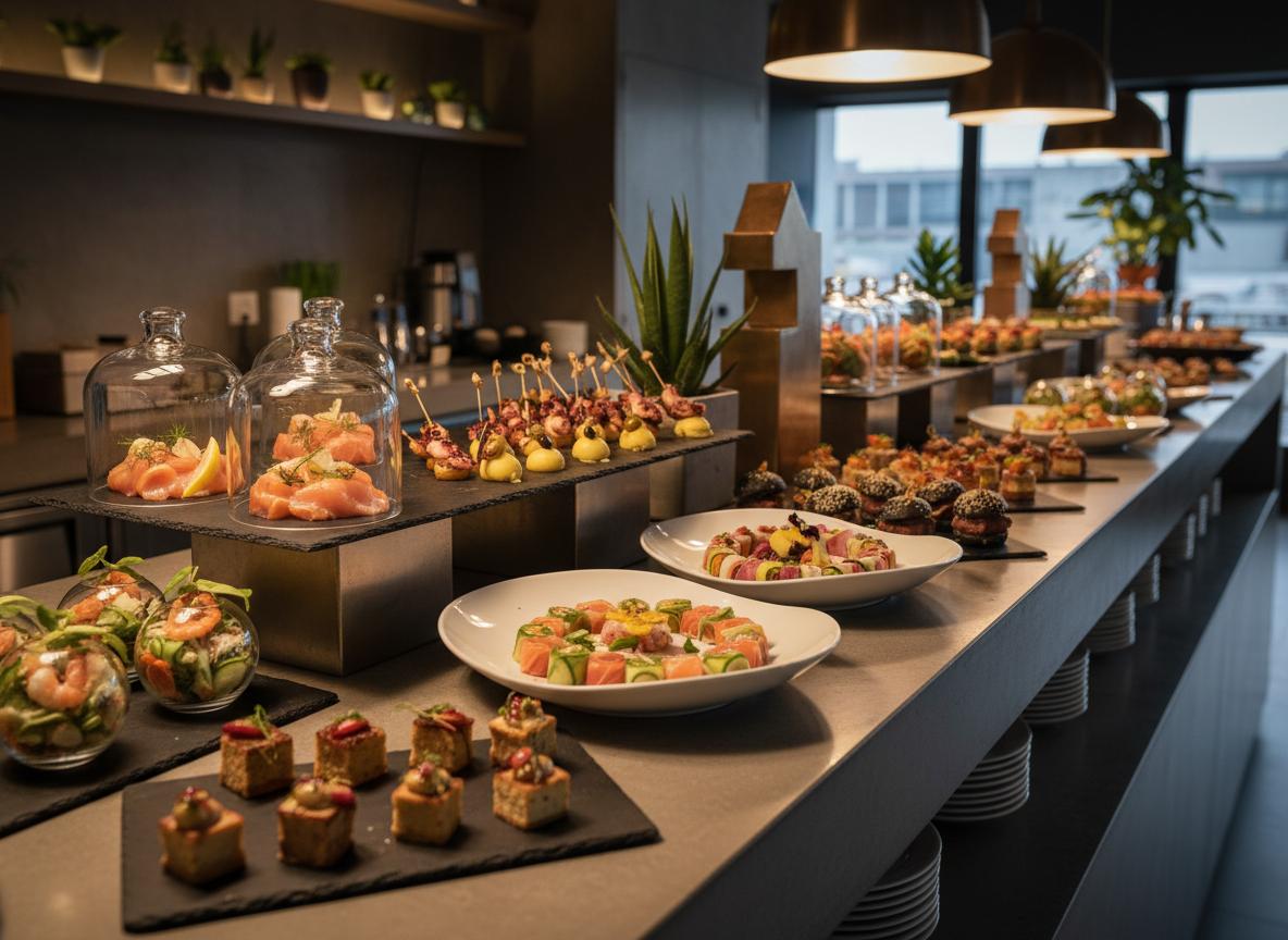 Buffet traiteur corporate pour séminaire et convention d'entreprise